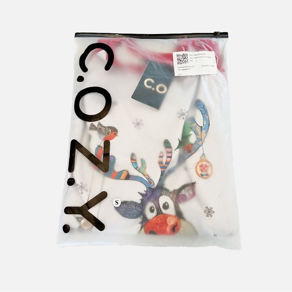 C.O.Z.Y. Women Ugly Christmas Sweatshirt Funny Reindeer - Picture 6 of 6